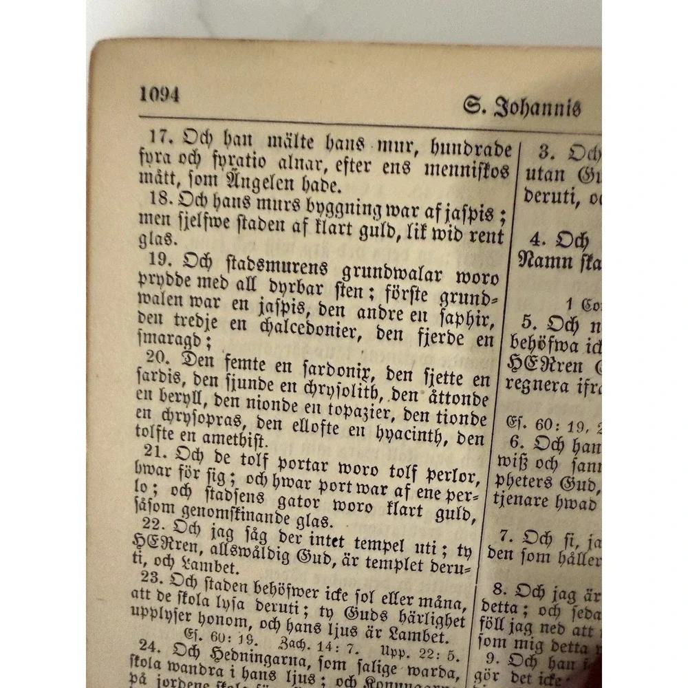 Antique Swedish Bible 1897 Hardback American Bible Society‎ Old New Testament
